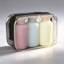 3pcs Refillable Travel Bottles Set, Shampoo, Body Wash, Lotion Cosmetic Containers - Multicolor - View 3