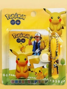 Pokemon New Cute Cartoon Pokémon Student Mini Notebook With Pen Pocket Diary Set Reward Kit - Multicolor - View 5