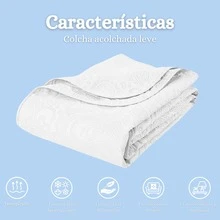 Quilted Plain Bouti Bedspread Set With Embossed Pattern | 4 Colors And 5 Sizes Available - 90/105/135/150/180cm - | Easy Care | Free Shipping - Màu trắng kem - Xem 6