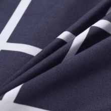 1pc Polyester Duvet Cover, Multi-Color Plaid, Stripe, Geometric Pattern, Minimalist Modern Style, Soft & Comfortable Fabric, Suitable For Naked Sleeping, Moisture-Wicking, Quick-Drying, Washable, Non-Pilling, Non-Fading, Temperature Adjustable, Suitable For All Seasons, Fresh & Clean White Texture, Home Bedding Applicable For All Seasons. - Navy Blue - View 9