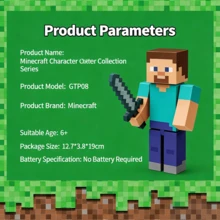 Bộ đồ chơi cơ chế Redstone Minecraft chính hãng của Mattel, mô hình mạch điện Redstone có thể di chuyển, tương thích với các khối xây dựng, bộ đồ chơi quà tặng sinh nhật cho bé trai từ 7-14 tuổi. - Nhiều màu - Xem 7