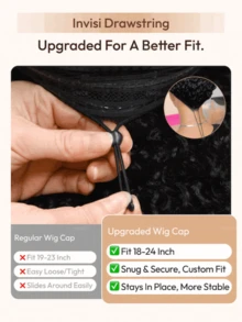 UNice 7x5 Bye Bye Slip™ Golden Brown Highlights Water Wave Human Hair Drawstring Wig Bye Bye Knots Lace Front Glueless Wigs Human Hair Pre Plucked Pre Cut Espresso Brown With Blonde Highlight Lace Closure Glueless Human Hair Wigs 150% Density - Golden Brown Highlights - 查看 11