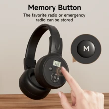 F4 Foldable FM Radio Headphones, Battery Powered, Auto Tuning, Preset Stations, Compact & Portable For Running, Sports, Meetings, Racing - View 5