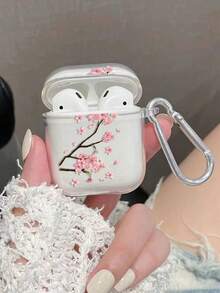 Ốp bảo vệ thiết kế hoa anh đào chuyển màu xanh dương, tương thích với tai nghe Apple, giúp chống trầy xước và rơi vỡ. - Phong cách hoa anh đào - Xem 4