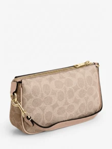 COACH Nolita 19 In Signature Canvas Shoulder Bag CW426 SVPWH - Fashion Luxury Bags Premium Design Stylish Bag For Women - Present Gift - School Bags/Office Bag/Travel Essentials/Travel Outfit/Girls Trip Bag/Daily Essential - Silver - View 6