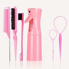 2/6/7pcs/Set Baby Hair Brush Set, Multi-Functional Children Hairbrush For Newborn Hair Washing, Girls Hair Styling Tools, Including Brush Set And Spray Bottle - Suitable For All Hair Types And Daily Styling, Portable Family Brush Set - Multicolor - View 10