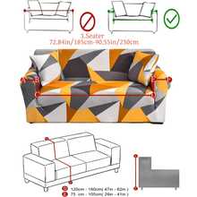 1pc Full Coverage Sofa Cover, Pet Proof Anti-Dust Decorative Sofa Slipcover, Geometric Printed, Colorful, Suitable For 1/2/3/4 Seater Sofa, All Season Use - Multicolor - View 14