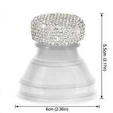 1pc Sparkling Beverage Dust Cover, Rhinestone Soda Can Sealing Lid, Flip-Top Drink Protector, Leak-Proof & Reusable - View 2