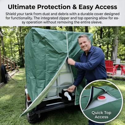 1 IBC Ton Barrel Cover Outdoor Water Tank Protective Cover Garden Sunshade Waterproof 275/330 Gallon Suitable For 1000/1250 Liter IBC Ton Barrel Cover, Bag, Storage Bag, Storage Bag,IBC Tote Cover