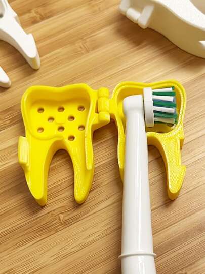 Electric Toothbrush Head Protective Cover With Ventilation Holes, Travel Case, Travel Toothbrush Head Protective Cover, Clean And Lightweight Essential, Tooth Design, Dust Cover Storage Cover Head Cover, Suitable For Frequent Travelers, Wedding Bride Gifts, Mother Gifts, Birthday Gifts, Holiday Souvenirs, Back-To-School Gifts, Graduation Gifts