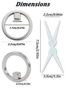 1/2pcs Round Magnet & Double-Ended French Manicure Tool Set, Cat Eye Nail Gel Accessories, One-Step Cat Eye Magnet, No Mess No Waste, Professional Manicure Set For Salon And DIY - Multicolor - View 6