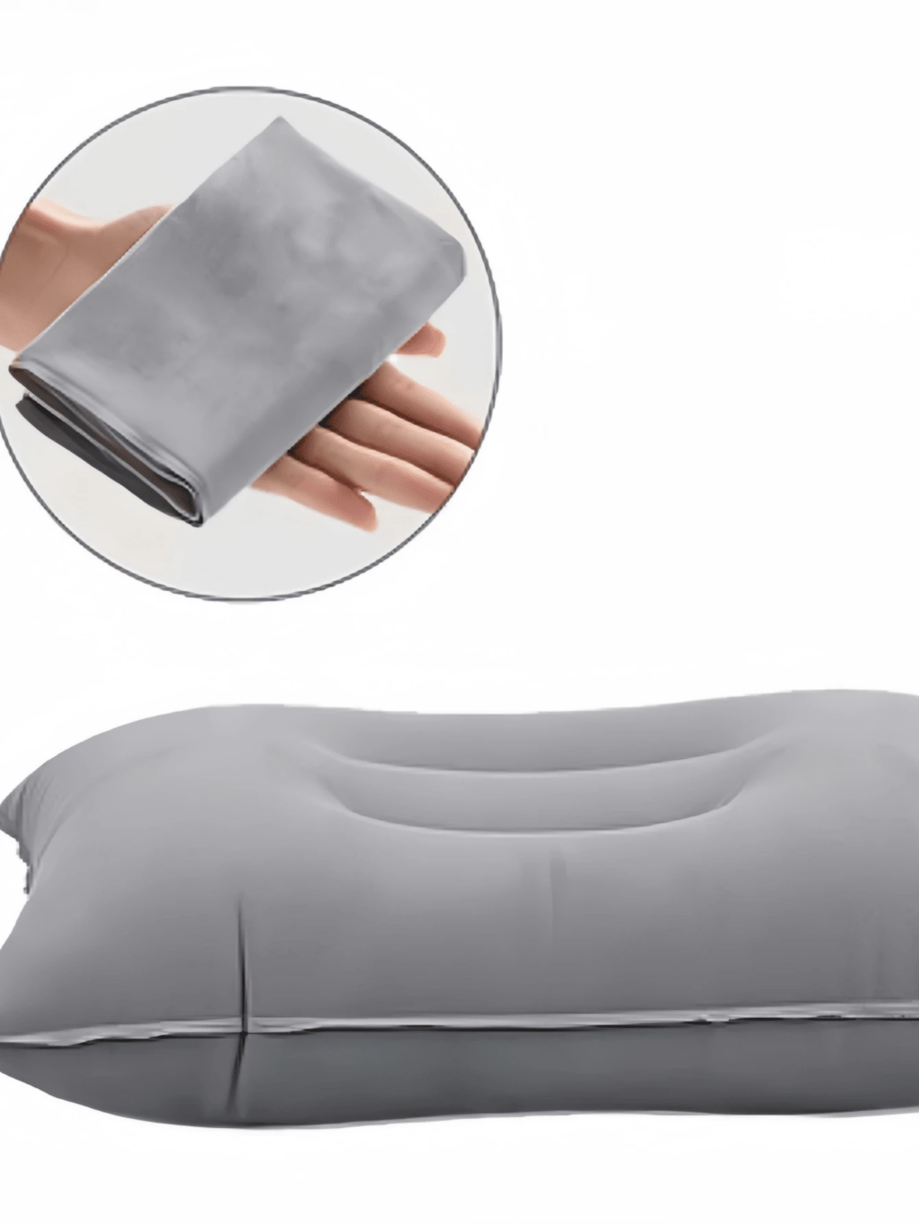 1pc Inflatable Outdoor Pillow, Travel Inflatable Pillow, Foldable Outdoor Travel Pillow Insert, Portable Lumbar Back Support Cushion Suitable For Car And Airplane. Applicable For Outdoor Camping, Picnic And Gathering, Takes Up Little Space And Easy To Carry. - Satu ukuran cocok untuk semua. - View 1