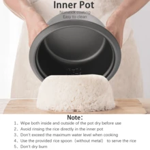 0.6L Compact Mini Electric Rice Cooker, Durable Metal Housing, Non Stick Coated Metal Inner Pot Liner, Ideal For Small Kitchens & Daily Meals - View 4