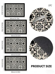 1-Pack Coffee Mat - Hides Stains, Strong Absorbency, Rubber Bottom, Quick-Drying, Suitable For Kitchen Countertops, Coffee Bars, Dish Drying Mats, Suitable For Coffee Machines, Coffee Makers, Espresso Machines - Black - View 3