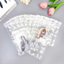200 piezas Bolsas de embalaje de regalo transparentes gruesas con patrón floral, autosellantes, adecuadas para regalos de vacaciones, cumpleaños, bodas, almacenamiento diario, bolsas de plástico resellables reutilizables - Bolsas de embalaje - Ver 4