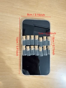 20pcs/Set Mini DIY Glass Bottles With Delicate Cork Stoppers, Cute Wishing Bottles - Clear - View 2