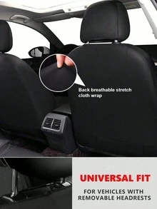 Universal PU Leather Car Seat Covers - Full Coverage, Breathable & Waterproof, Elastic Sides, 4pcs Set (2 Seats) Or 9pcs Set (5 Seats) Full Set, Airbag Compatible, Water-Resistant & Easy To Clean, Seat Protector Fits Most Cars, SUVs, MPVs, Interior Protection - Type a - View 5