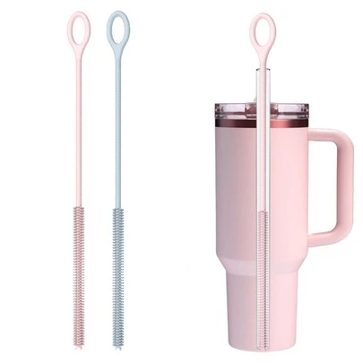 Soft Bristle Cleaning Brush With Round Handle, Convenient For Storing Bubble Tea Cups, Dedicated Household Cleaning Brush