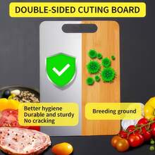 1pc Stainless Steel Chopping Board, Odorless, With A Smooth Surface That Is Easy To Clean. Suitable For Processing Meat, Fish And Vegetables. Ideal Choice For Restaurants, Home Kitchens And Camping,Stainless Steel Chopping Board, With Double-Sided Thickened Design, Suitable For The Kitchen. An Ideal Gift For Mom And Wife. The Color And Style Are Randomly Dispatched - Multicolor - View 11
