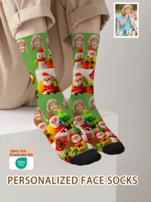 1 Đôi tất in hình mặt theo yêu cầu, tất in ảnh theo yêu cầu, tất in hình tùy chỉnh, tất in hình mặt hài hước cá nhân hóa, tất in hình theo yêu cầu, in bất kỳ khuôn mặt nào lên tất, quà tặng kỷ niệm, quà tặng Valentine, quà tặng sinh nhật, quà tặng đám cưới, quà tặng Ngày của Mẹ, quà tặng Ngày của Cha, quà tặng bạn thân - Nhiều màu - Xem 1