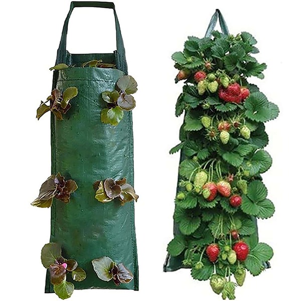 Bolsa colgante para cultivo de fresas con 8 bolsillos, bolsa colgante para cultivo de fresas con múltiples bolsillos