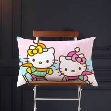 SANRIO 1/4件正方形抱枕套－可愛印花設計充滿甜美女性魅力｜室內裝飾｜拉鍊開口｜100%聚酯纖維｜居家裝飾枕套｜居家禮品｜沙發靠墊套｜包含「Shine」、豹紋印花及其他設計 - A - 查看 16