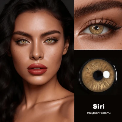  LEERMOO One Pack / 2 Pieces Of 6 Months Disposable Contact Lens Green With Small Pupil Hole Diameter 14.50MM Base Curve 8.6MM UV-Blocking Colored Contacts For Daily Cosmetics & Eye Beauty For Both Light & Dark Eyes Cosmetic Suitable For All Face Shapes Of Women & Men Perfect For Fun Parties