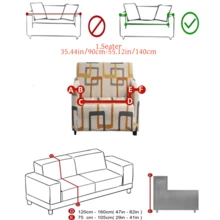 1 tấm bọc ghế sofa phủ kín toàn bộ, chống bụi và chống thú cưng, họa tiết hình học ghép hình, nhiều màu sắc, phù hợp với ghế sofa 1/2/3/4 chỗ ngồi, sử dụng được quanh năm. - Nhiều màu - Xem 15