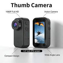 Mini Keychain Camera, Retro Micro With 16GB Card, 1080P Retro Snap Digital Camera ,1.47'' HD Tiny Vintage Video Recorder For Travel Study Outdoor Activities - View 2