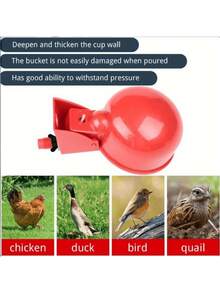 自动鸡用饮水杯] 6/12/20个装 自动鸡用饮水杯 - 家禽漂浮式重力饮水系统，带开孔器的饮水器套装 - 餵水碗 - 查看 1