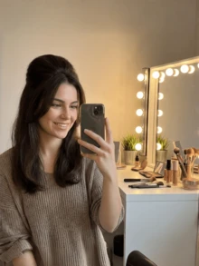 1个女士蓬松发圈，增加头发蓬松度，发夹梳，夏季、假日、旅行 - 彩色 - 查看 3