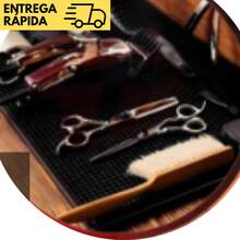 Kit 3 Tapete Protetor Barbearia 30x15 Emborrachado Antiderrapante Alta Qualidade - Tamanho Único - Visão 6