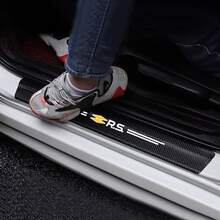 适用于雷诺梅甘娜2 3 4 Twingo Clio Talisman Captur Trafic的碳纤维汽车贴纸保护贴，车门槛贴纸，防刮贴纸保护贴，汽车保险杠条，汽车保护胶带 - A - 查看 1
