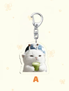 1pc/6pcs Adorable Alien Cat Acrylic Keychain Set, Featuring Matcha Latte Cat, Cappuccino Cat, Cola Cat, Pillow Cat, Mango Cat & Birthday Cake Cat Designs, Cute Kawaii Bag Charm, Perfect Gift For Cat Lovers & Alien Fans, Ideal For Boyfriends, Girlfriends, Family Members, Doctors, Nurses, Valentine's Day Gifts, Cell Phone Decorations, And More. Gifts For Mother, Father, Graduation, And Teacher - Multicolor - View 16