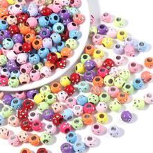 5/10/15Pcs8mmCandy Color Mixed Round Spacer Beads Shiny Imitation Crystal Acrylic Beads Jewelry Making Materials DIY Craft Beads - Multicolor - View 3