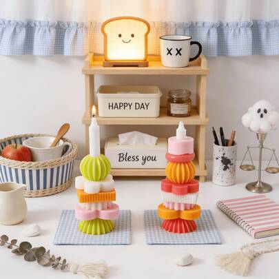 1pc Jenga-Style Scented Candle - Candle Set, Room Decor, Photography Prop, Wedding Favor | Birthday Gifts, Gifts For Women