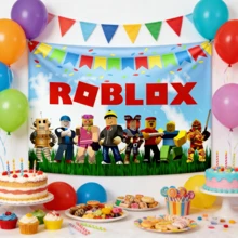 Roblox 1 buah Kain Latar Tema Permainan Robot, Latar Belakang Foto Pesta Ulang Tahun, Dekorasi Dinding Acara Liburan, Perlengkapan Tata Letak Pesta & Penciptaan Suasana – Dekorasi Ruangan, Dekorasi Rumah, Suvenir Pesta, Hadiah Squishy, Halloween, Natal - Latar belakang Roblo 1 buah - View 5