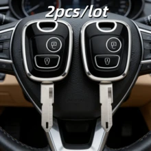 2个/套汽车钥匙套，适用于标致107、206、207、307，雪铁龙N C1、C2、C3、C4，丰田A Aygo，仅适用于图片所示的汽车钥匙。送给母亲、父亲、毕业生和老师的礼物。 - 彩色 - 查看 3