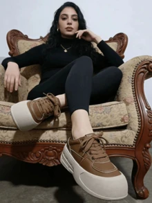 Giày thể thao đế dày 2026, giày đôi thoải mái và đa năng. - Màu Tím - Xem 4