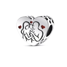 心形吊坠串珠套装，以家庭和爱为主题，适合制作手链 - 浪漫温馨的家庭设计 - 彩色 - 查看 2