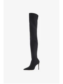 Stuart Weitzman Women's Pointed Toe Thigh High Fashion Boots, Versatile For Daily Wear - Black - View 1