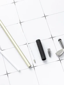 一套创意高尔夫球杆造型笔礼盒，迷你礼盒装高尔夫套装，金属圆珠笔 - A - 查看 5