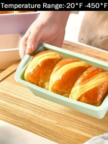 2个装1-2人份硅胶面包模具，易脱模长方形硅胶蛋糕模具，适用于烘焙南瓜面包、香蕉核桃面包等，柔韧硅胶烘焙模具和面包模具，吐司模具，布朗尼面包模具，蛋糕模具 - 查看 4