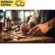 Kit 3 Tapete Protetor Barbearia 30x15 Emborrachado Antiderrapante Alta Qualidade - Tamanho Único - Visão 7