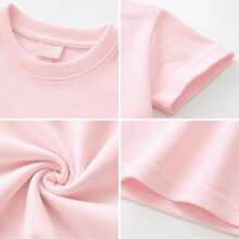Camiseta Infantil e Juvenil 100% Algodão Premium Criança Personalizada Unissex Blusa Camisa Estampada Happines taste - Rosa Bebê - Visão 3