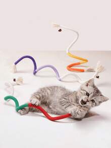 Pet Teeth Cleaning Sisal Rope Toy, Bite-Resistant And Durable, Self-Entertainment Cat Toy - Multicolor - View 4