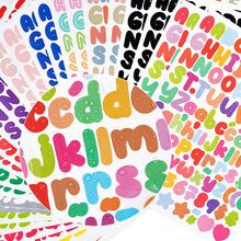 15 pièces Ensemble d'autocollants de lettres colorées, alphabet auto-adhésif, convient pour les artisanats DIY, les projets scolaires, les cartes et les cadeaux, idéal pour les adolescents et les enseignants - 1 Set - Voir 6