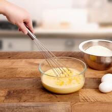 1pc Stainless Steel Ball Whisk - Rust-Resistant Beaded Whisk With Multi-Loop Beads And Ring Metal Wire End, Dishwasher - Handheld Mini Mixer, Suitable For Baking, Cake Batter, Meringue, Souffle - Ideal Kitchen And Holiday Gift, Hand Mixer, Dough Whisk, Kitchen Whisk - View 6