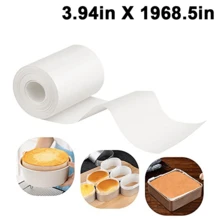 1Roll Cake Mold Edge Paper,Baking Parchment Paper Side Liners - Non-Stick Heat-Resistant Kitchen Paper Rolls For Round Cake Pans, Cheesecake Springform Pans, Pre-Cut Heat-Resistant Parchment Paper, Baking Supplies, Cheesecake Baking, Easy Cleanup - White - View 8