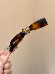 1个金色标签小狗高马尾香蕉夹，优雅竖款发夹发饰 - 彩色 - 查看 10
